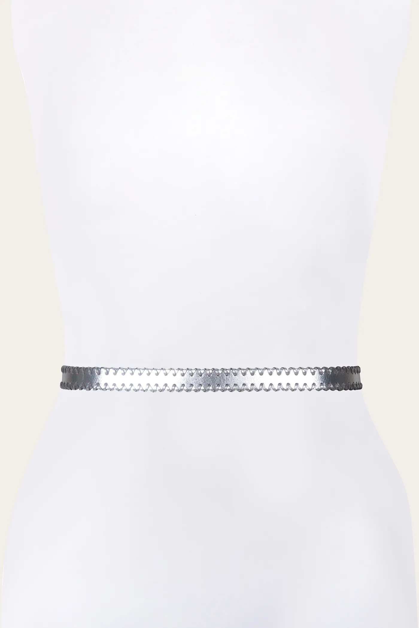 20mm Belt With 3 Pc Buckle Set & Leather Laced Edge Vacation Style