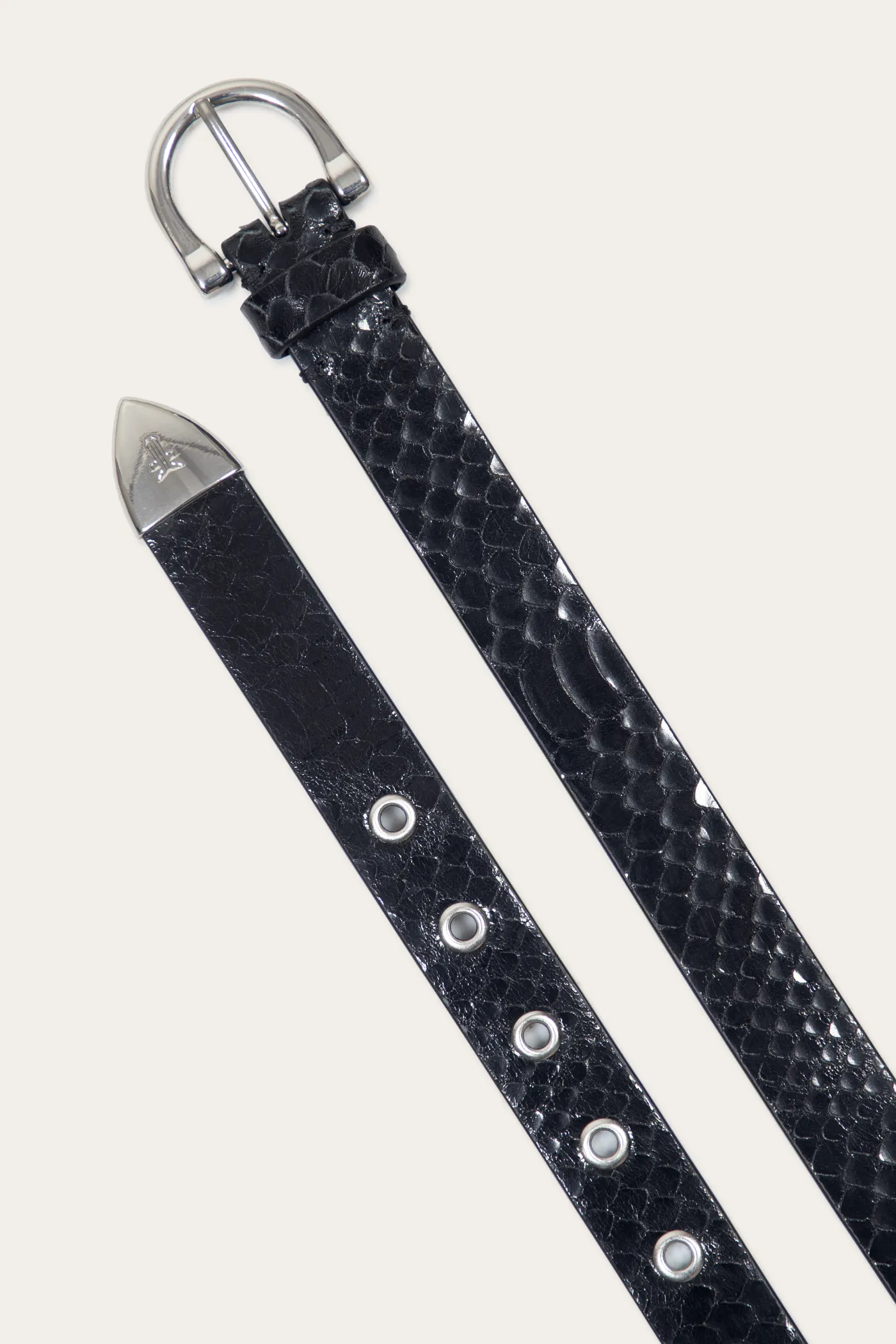 25 Mm Horseshoe Buckle Belt With Python Luxury Brand
