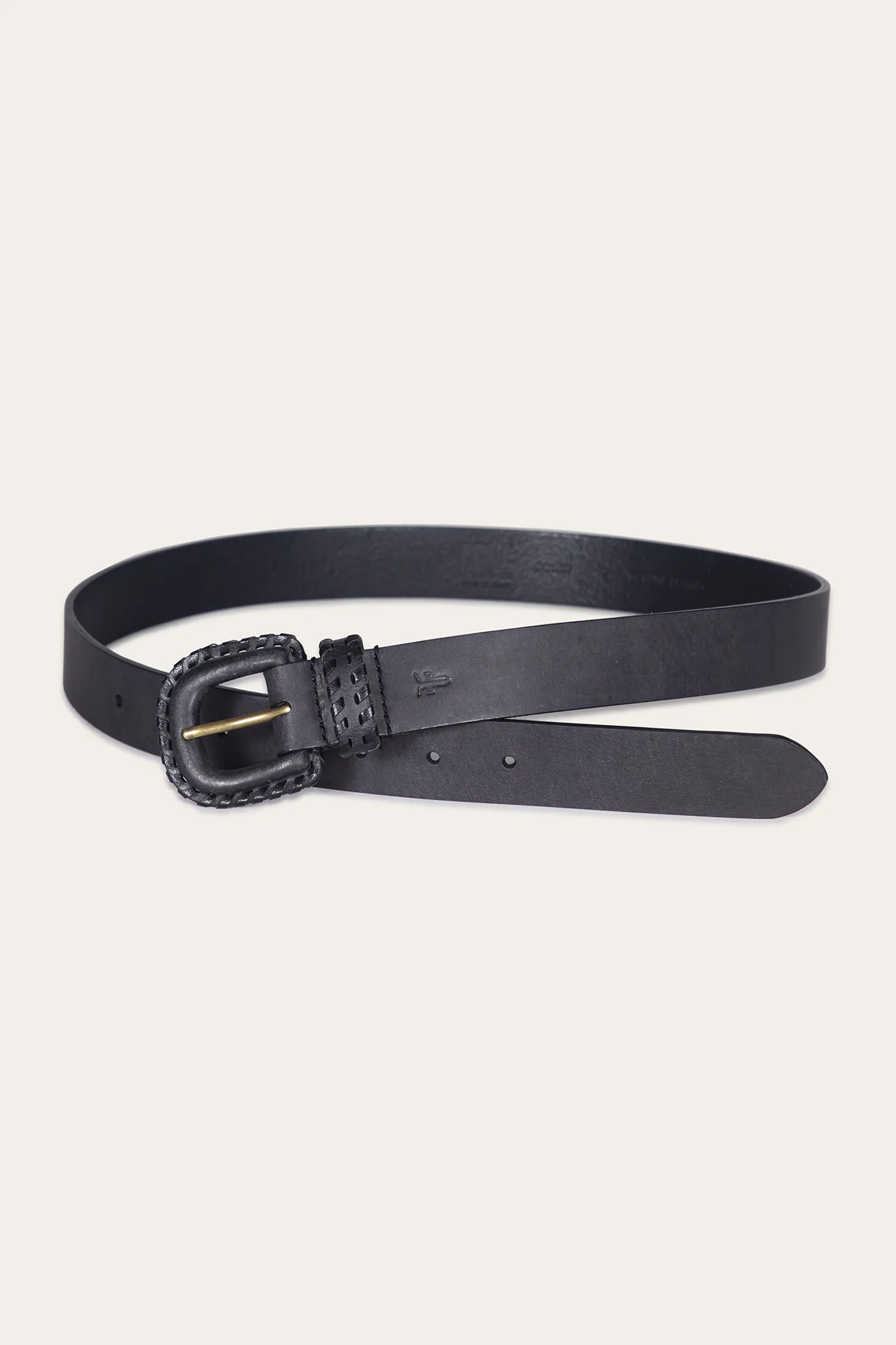 30mm Belt With Covered Buckle & Leather Lacing Fashion Accessories