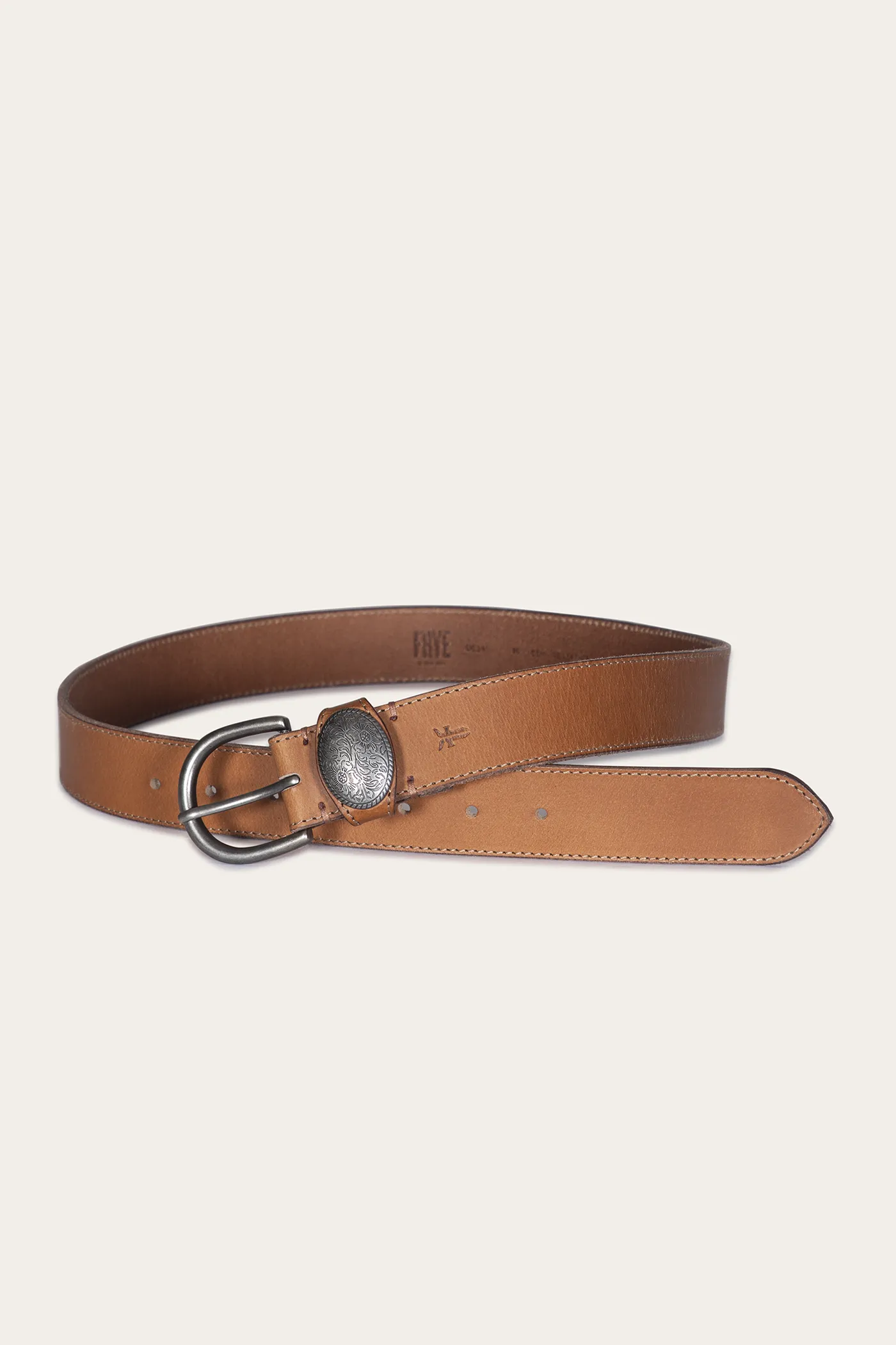 35 Mm Belt With Concho On Loop Thin Strap