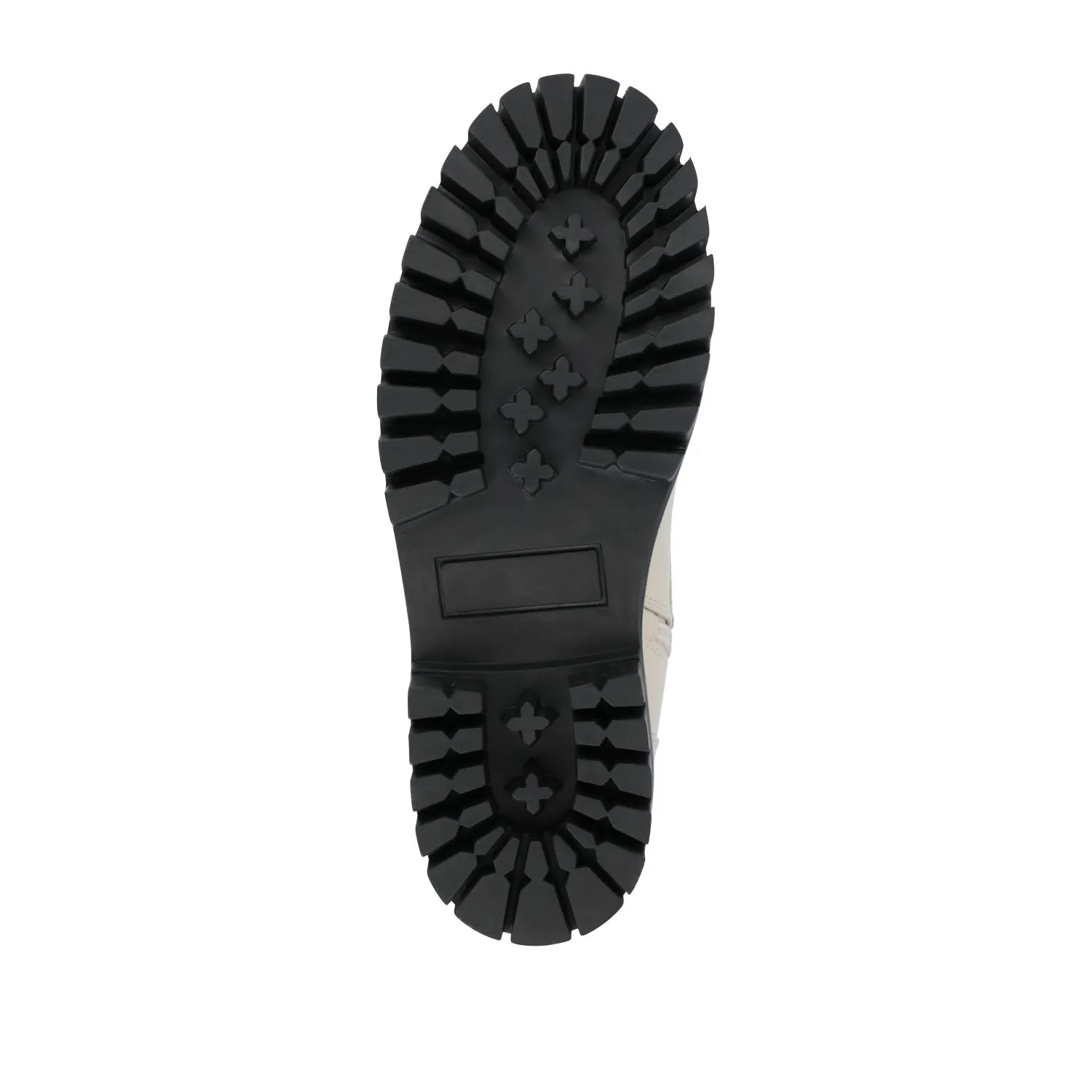 AALEY LACE-UP BOOTIES IN FAUX LEATHER chunky edge
