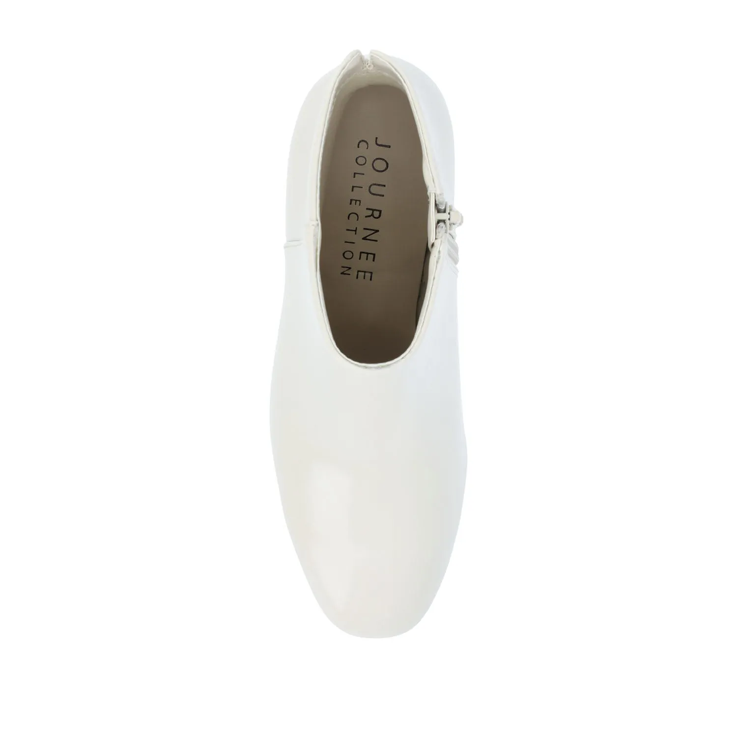ADRIA SQUARE-TOE BOOTIES IN FAUX LEATHER suede touch