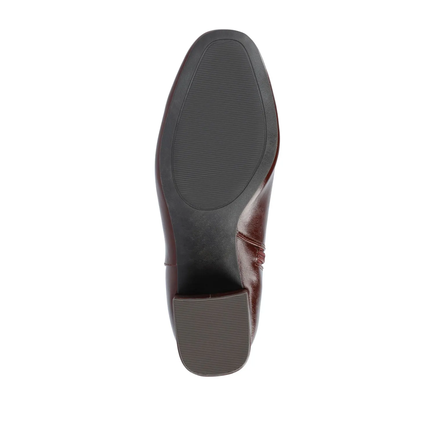ADRIA SQUARE-TOE BOOTIES IN FAUX LEATHER suede touch