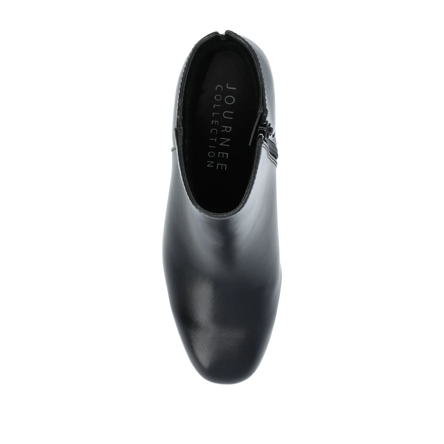 ADRIA SQUARE-TOE BOOTIES IN FAUX LEATHER suede touch