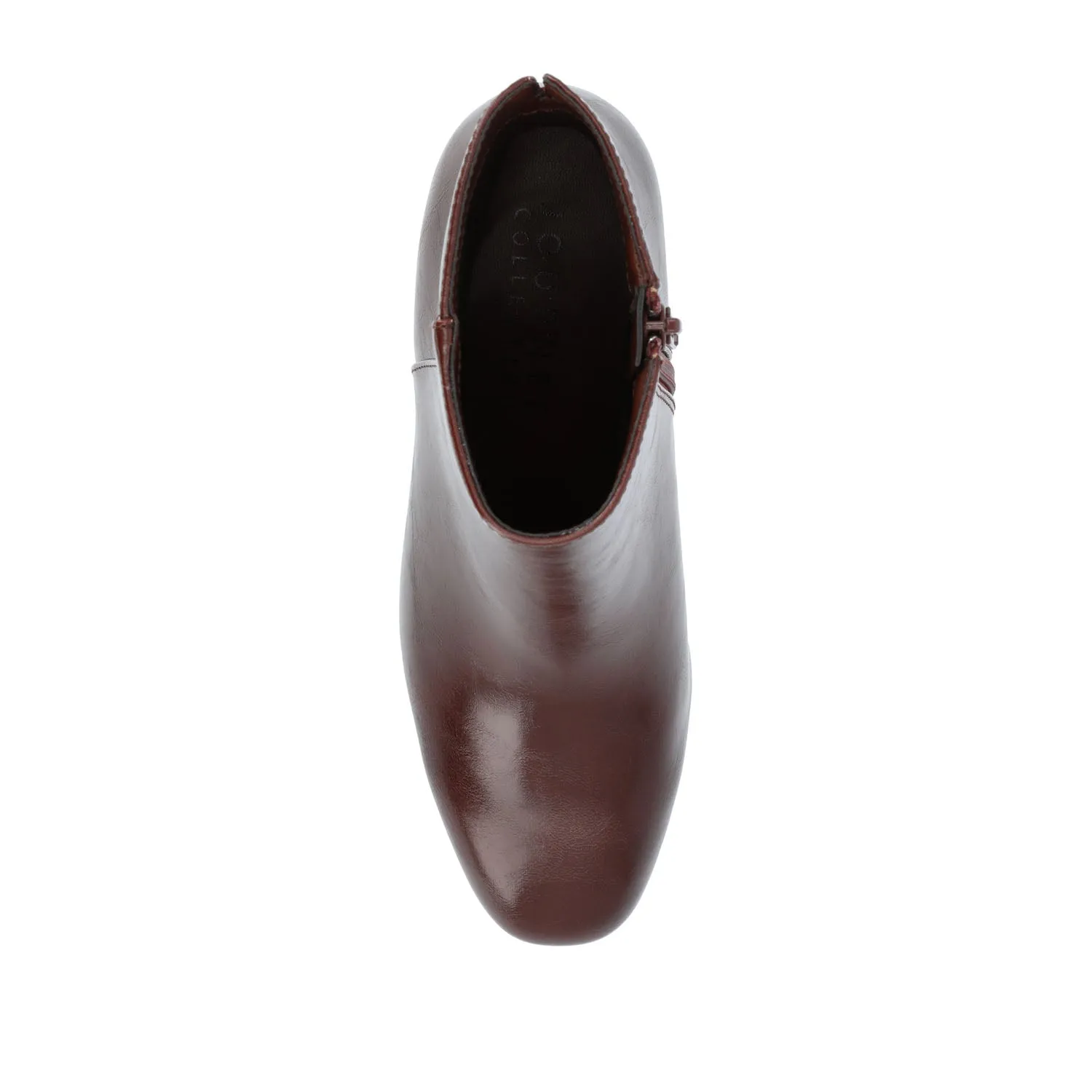 ADRIA SQUARE-TOE BOOTIES IN FAUX LEATHER suede touch