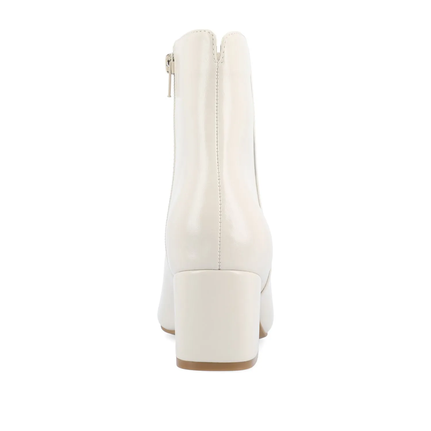 ADRIA SQUARE-TOE BOOTIES IN FAUX LEATHER suede touch