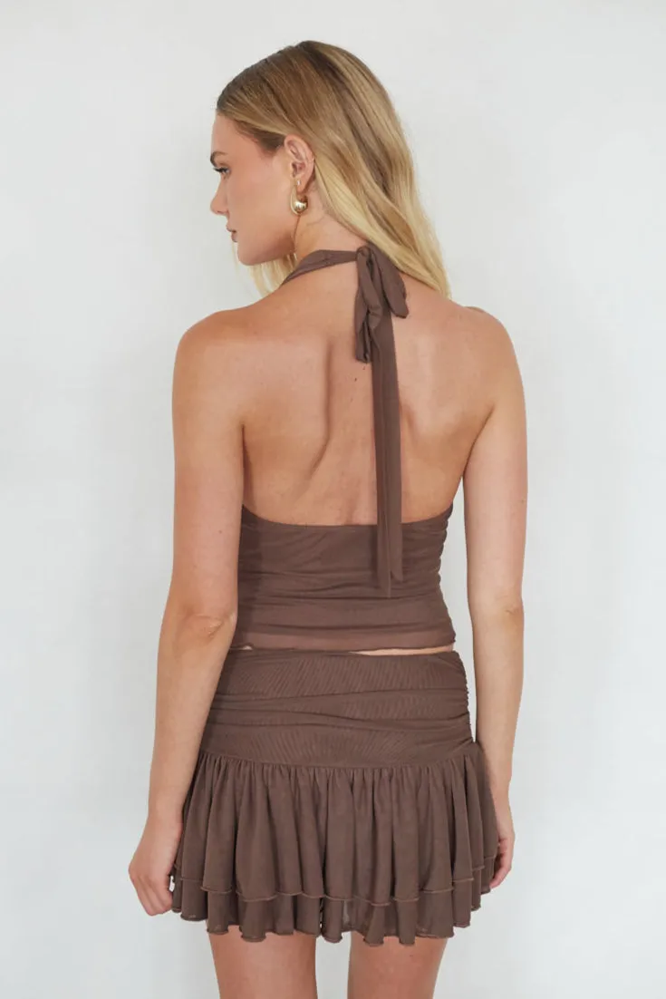 Alexi Mesh Mini Ruffle Skort lounge day