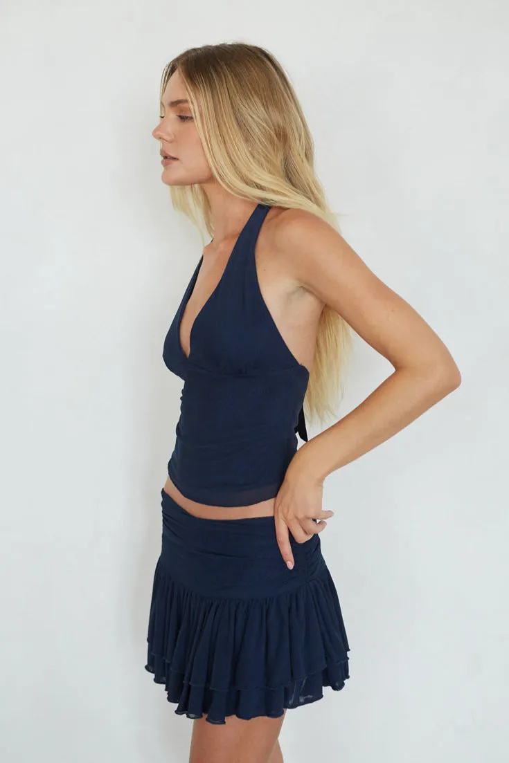 Alexi Mesh Mini Ruffle Skort lounge day
