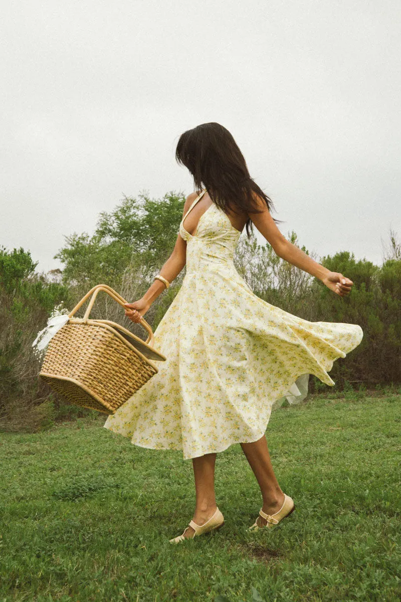 Alice Floral Halter Midi Dress grace touch