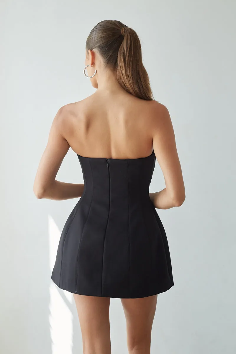 Alix Twist Front Bubble Mini Dress casual charm
