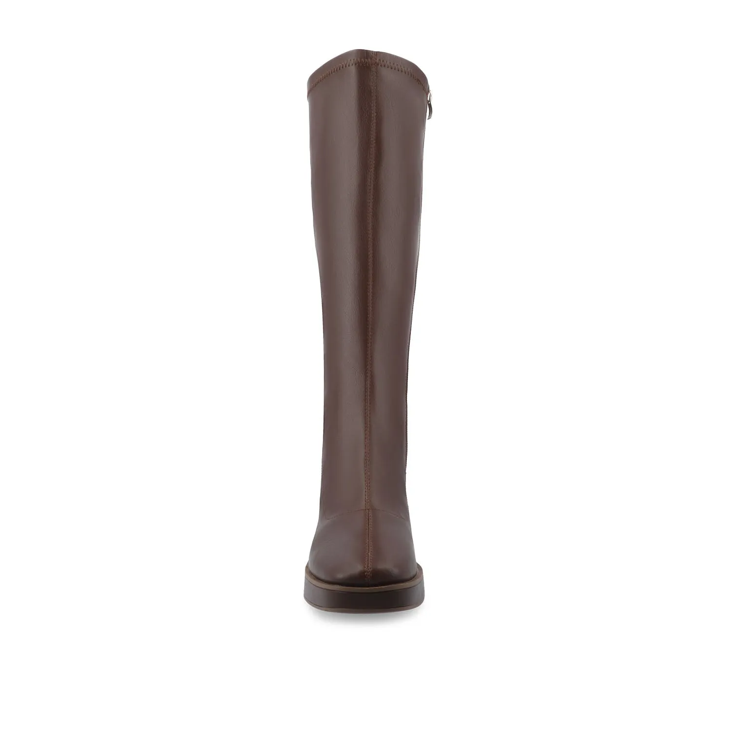 ALONDRA KNEE HIGH BOOTS IN FAUX LEATHER cowboy vibe
