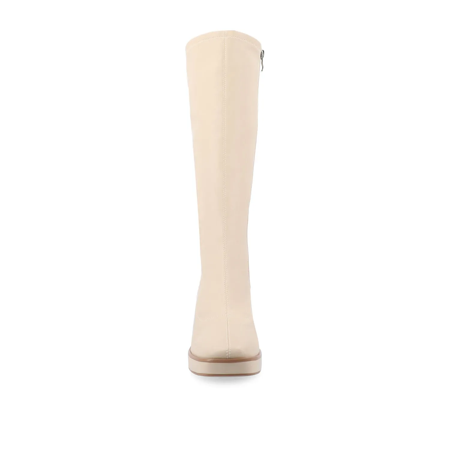 ALONDRA KNEE HIGH BOOTS IN FAUX LEATHER cowboy vibe