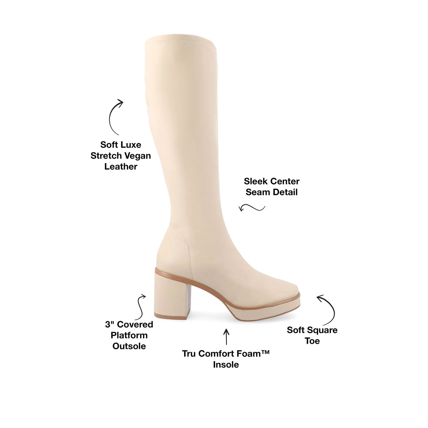 ALONDRA KNEE HIGH BOOTS IN FAUX LEATHER cowboy vibe