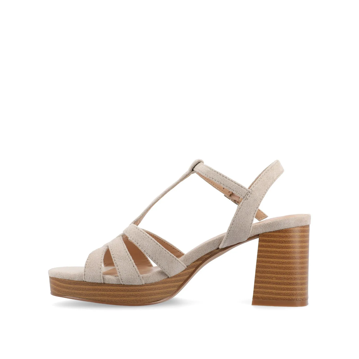 ALYCE HEELED SANDALS IN FAUX SUEDE quick match