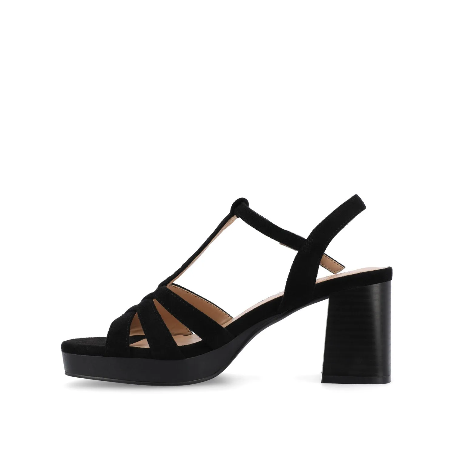 ALYCE HEELED SANDALS IN FAUX SUEDE quick match