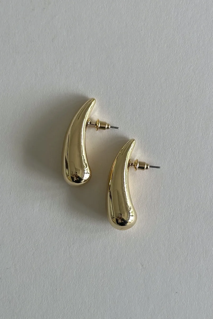Amara Rounded Teardrop Studs double drop