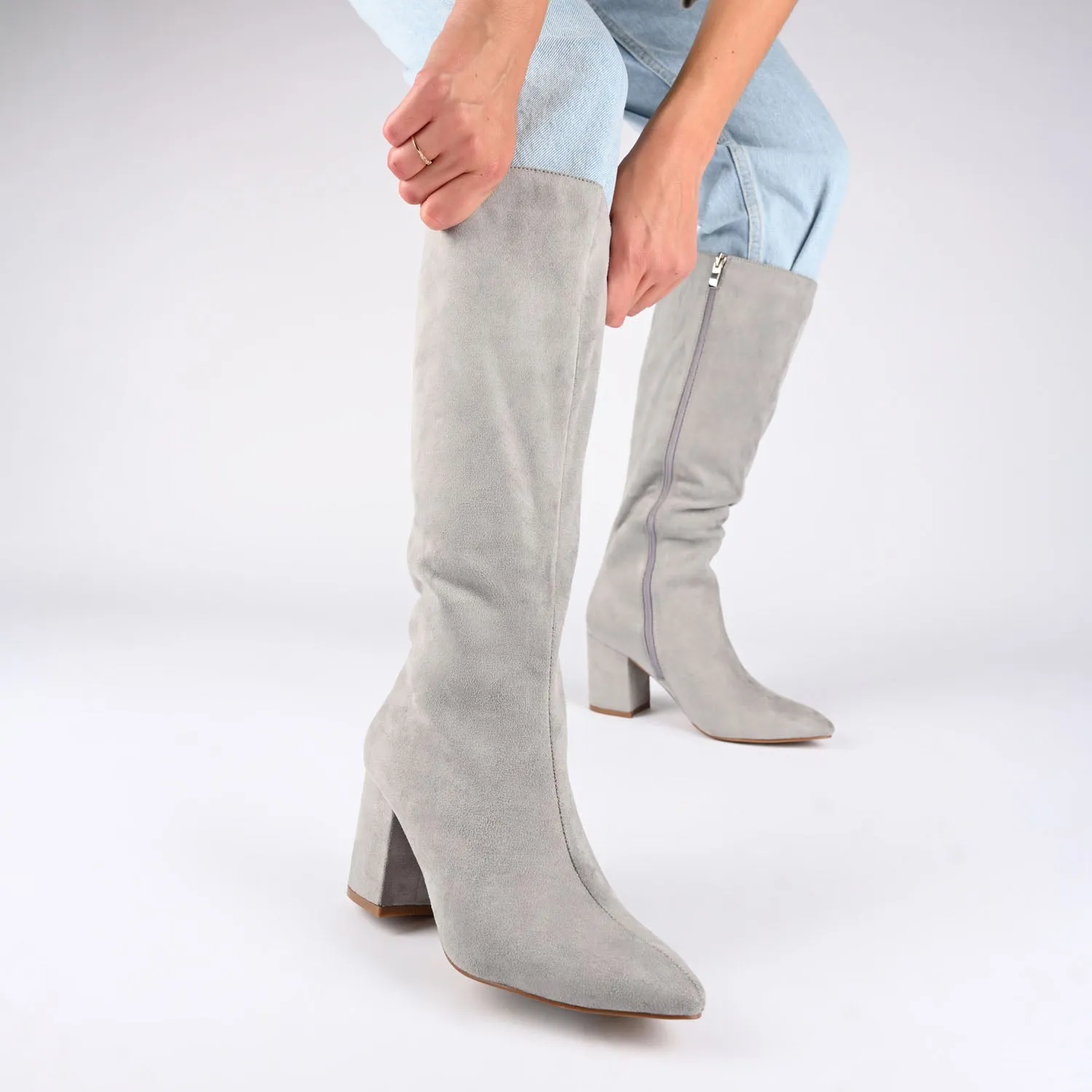 AMEYLIA KNEE-HIGH BOOTS chunky edge
