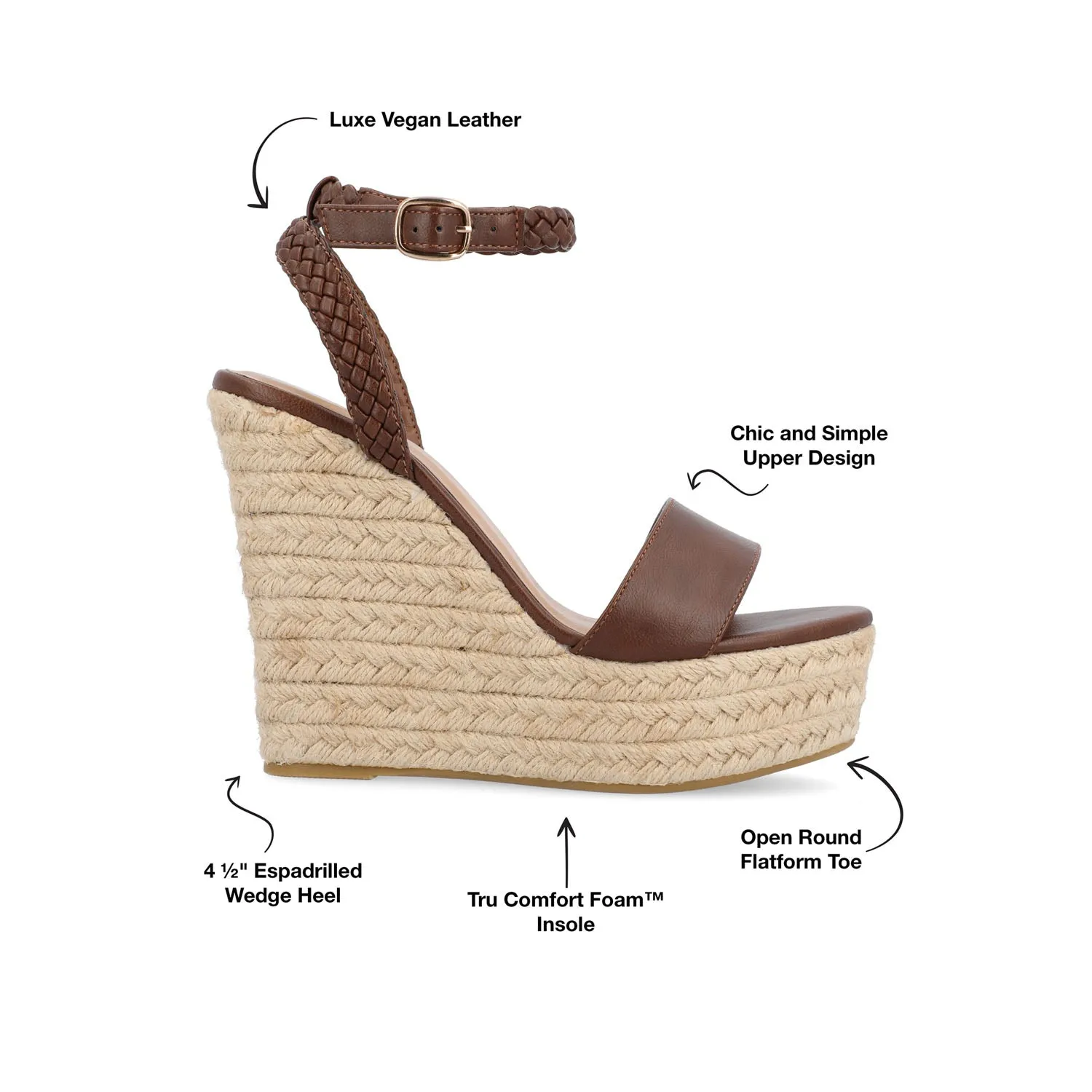 ANDIAH ESPADRILLE WEDGE HEELED SANDALS sunset trip