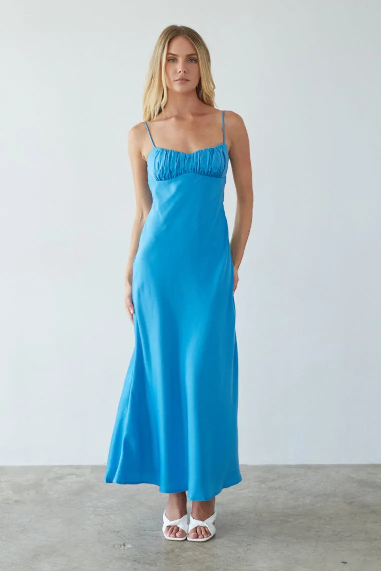 Andie Open Back Satin Maxi Dress open back