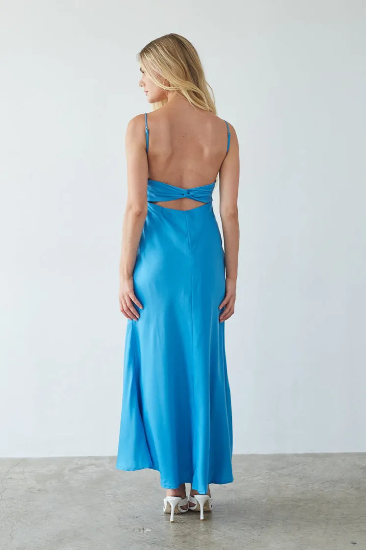 Andie Open Back Satin Maxi Dress open back