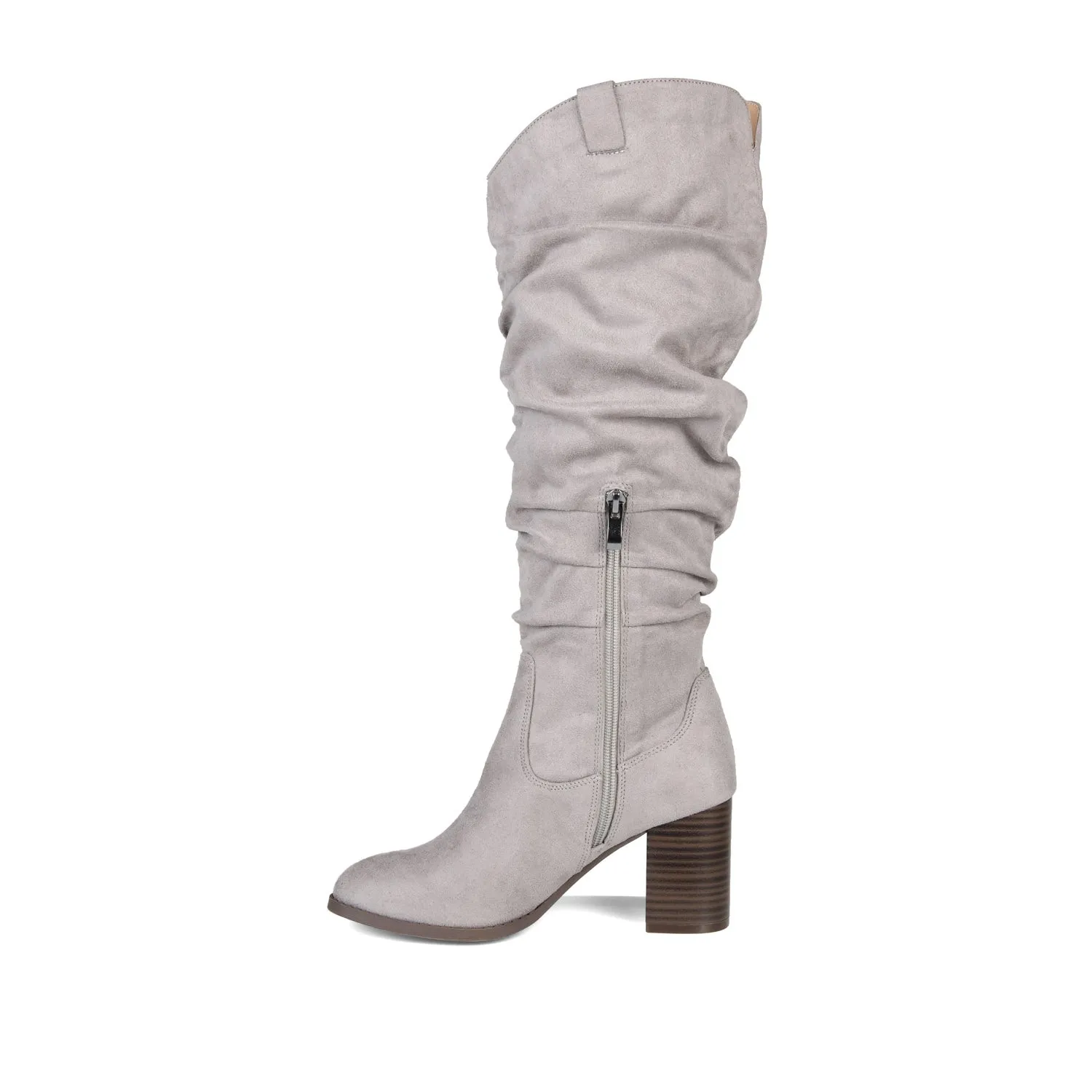 ANEIL KNEE-HIGH BOOTS IN FAUX SUEDE faux wrap