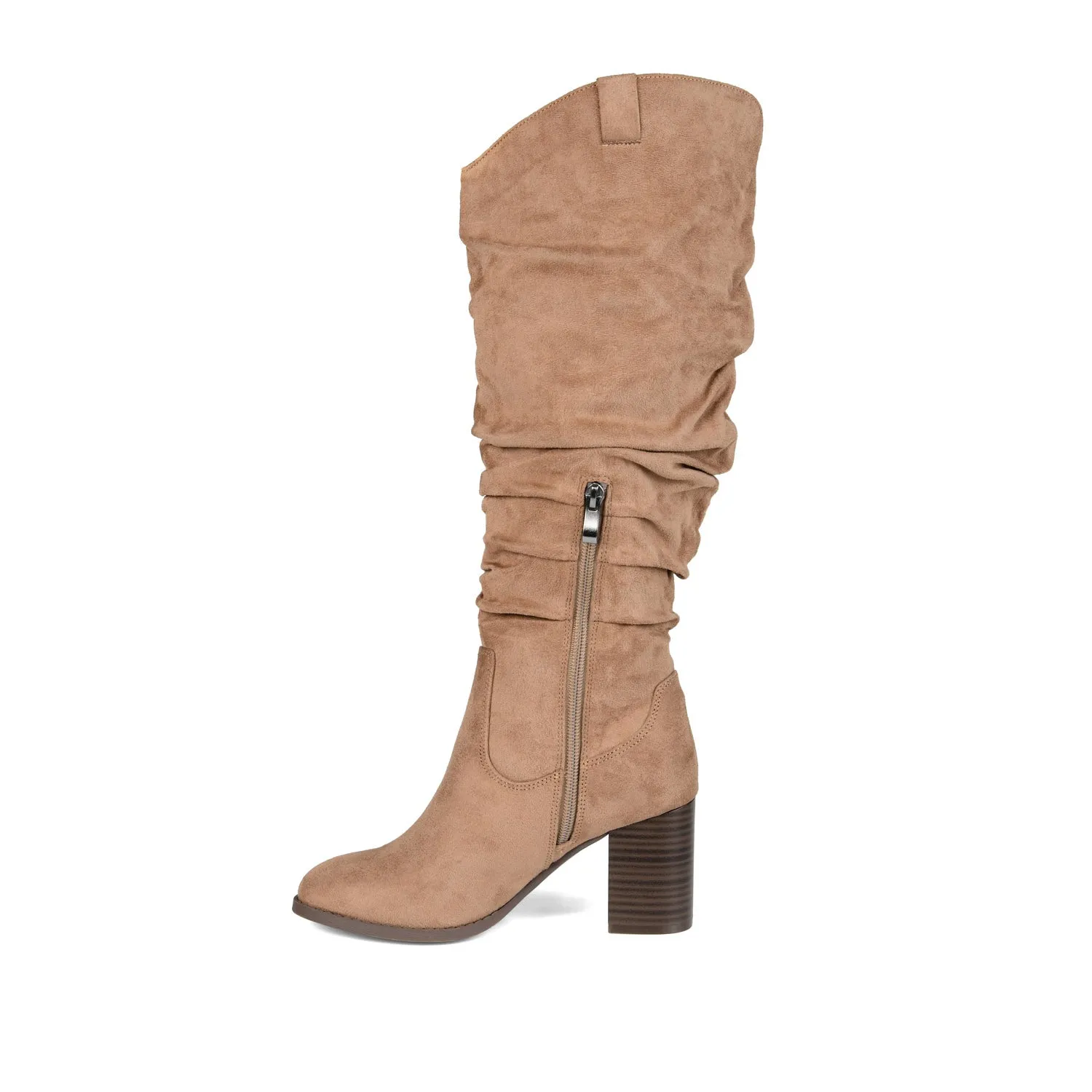 ANEIL KNEE-HIGH BOOTS IN FAUX SUEDE faux wrap