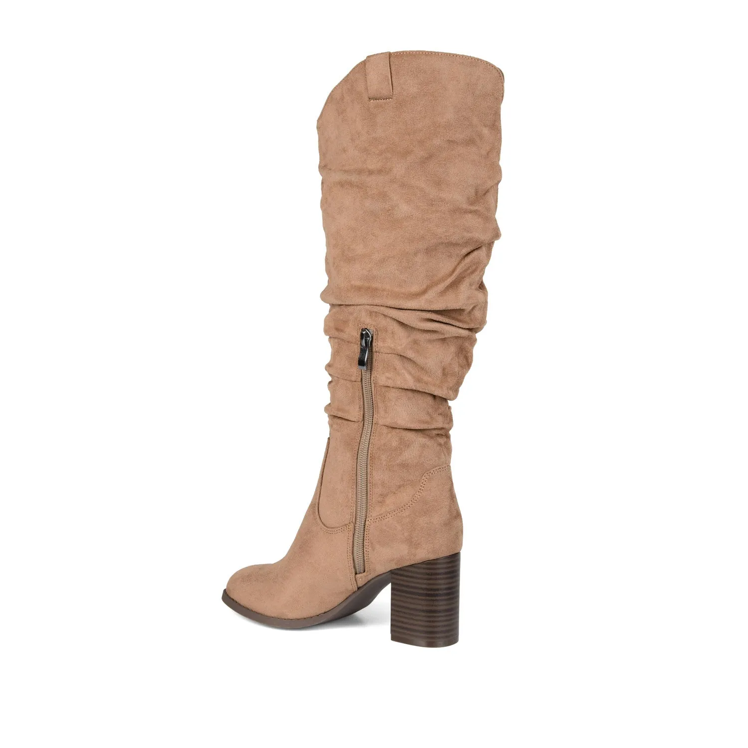 ANEIL KNEE-HIGH BOOTS IN FAUX SUEDE faux wrap