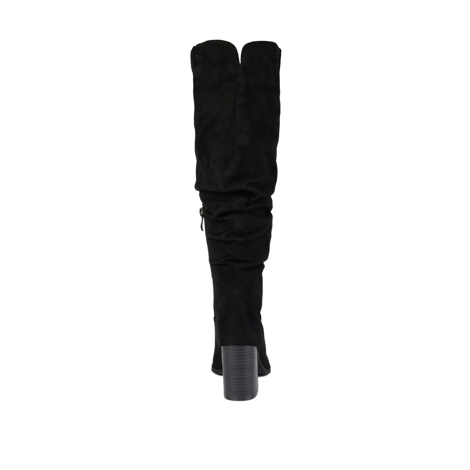 ANEIL KNEE-HIGH BOOTS IN FAUX SUEDE faux wrap