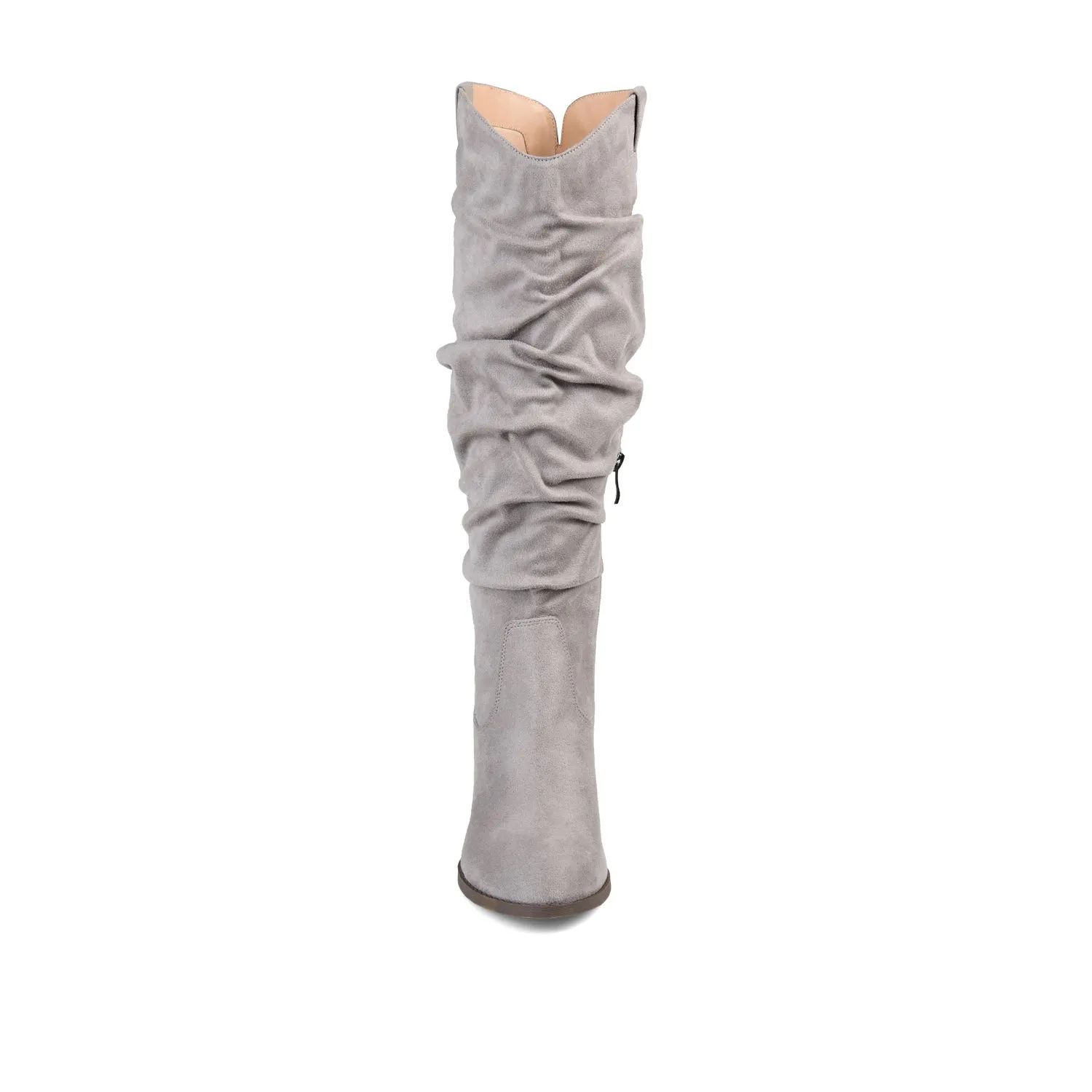 ANEIL KNEE-HIGH BOOTS IN FAUX SUEDE faux wrap