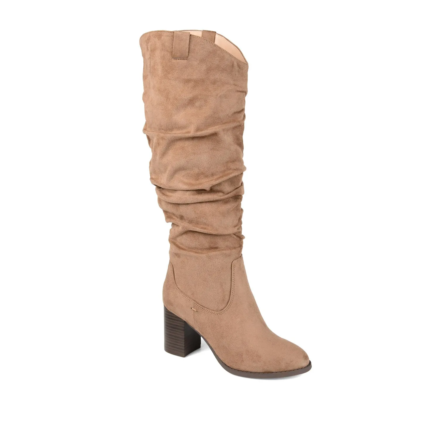 ANEIL KNEE-HIGH BOOTS IN FAUX SUEDE faux wrap