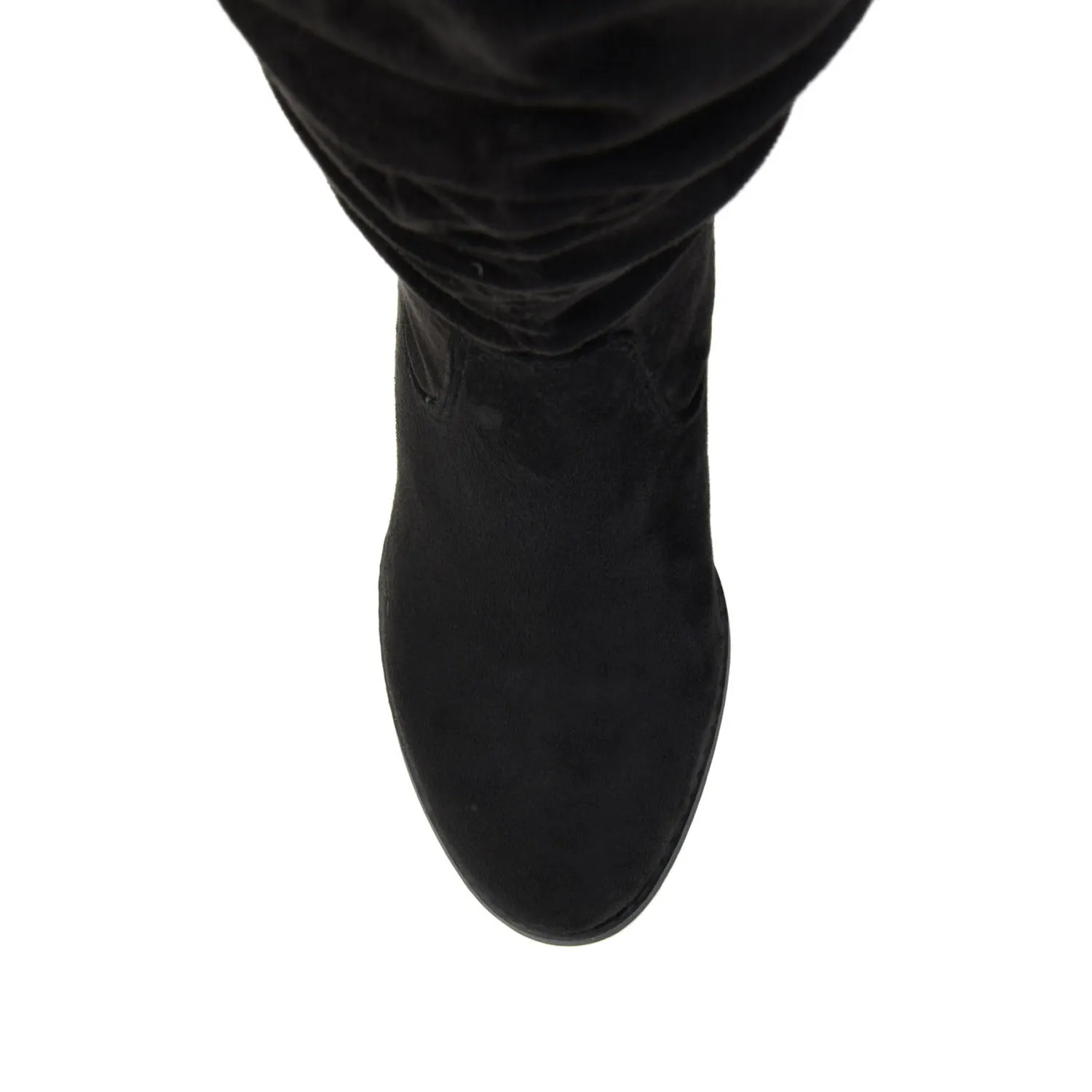 ANEIL KNEE-HIGH BOOTS IN FAUX SUEDE faux wrap