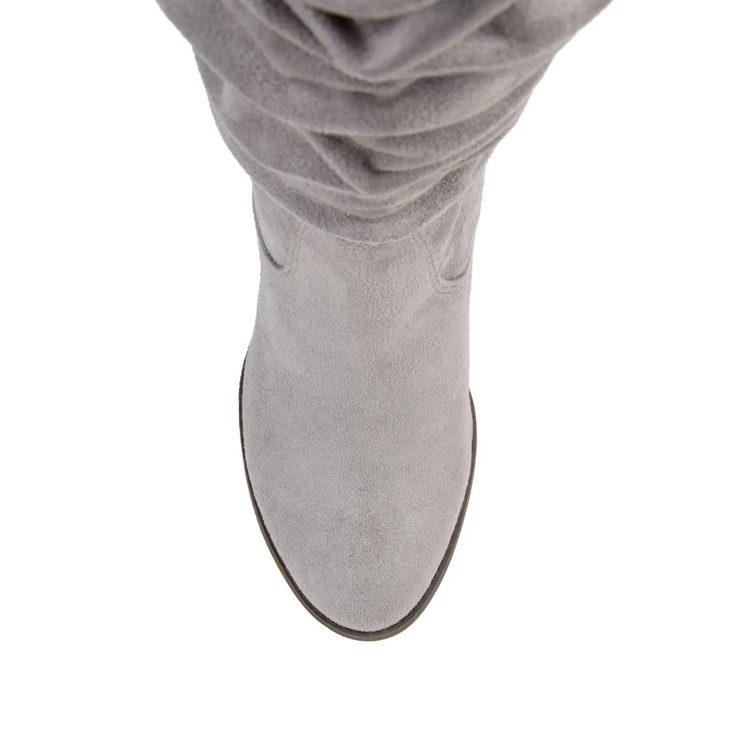 ANEIL KNEE-HIGH BOOTS IN FAUX SUEDE faux wrap
