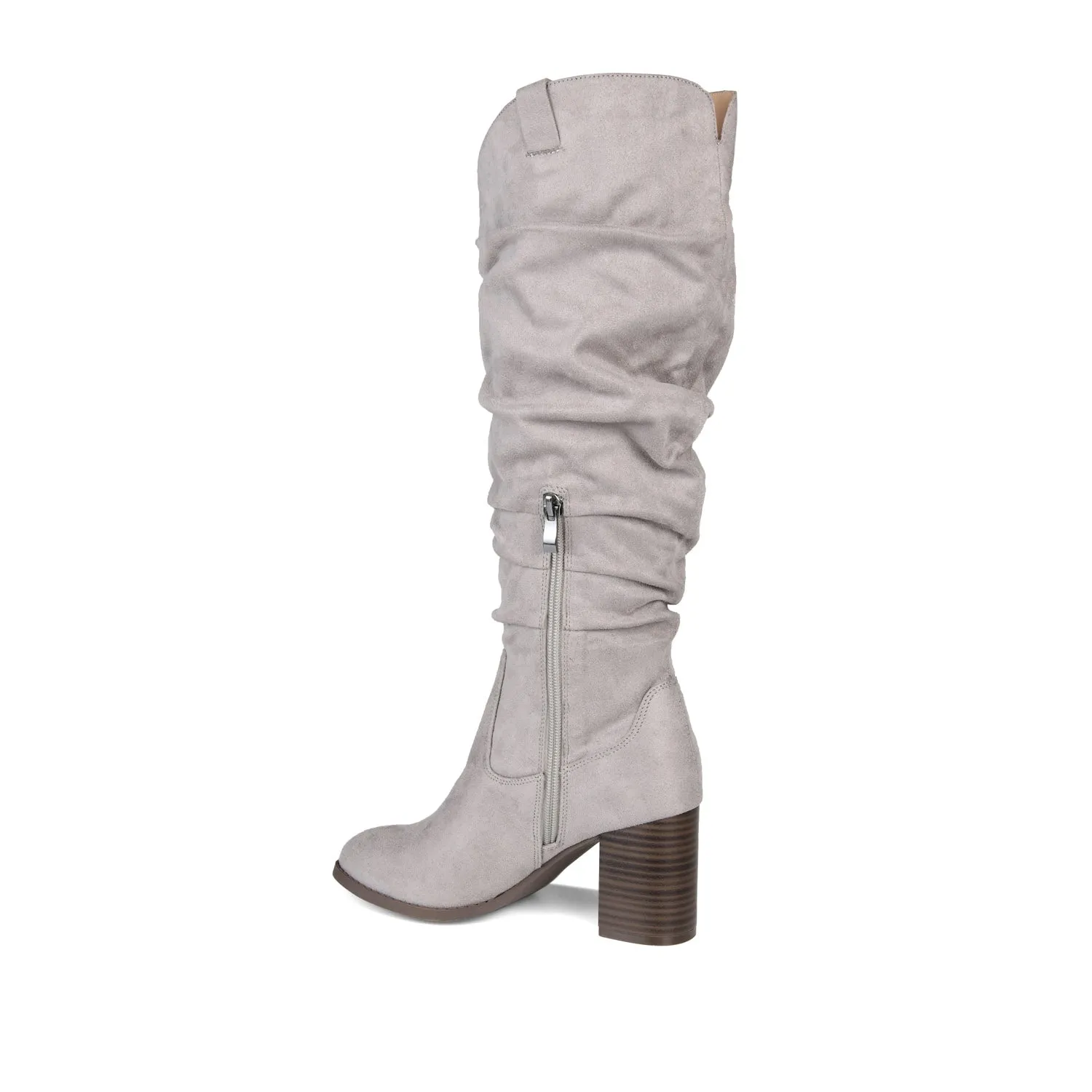 ANEIL KNEE-HIGH BOOTS IN FAUX SUEDE faux wrap