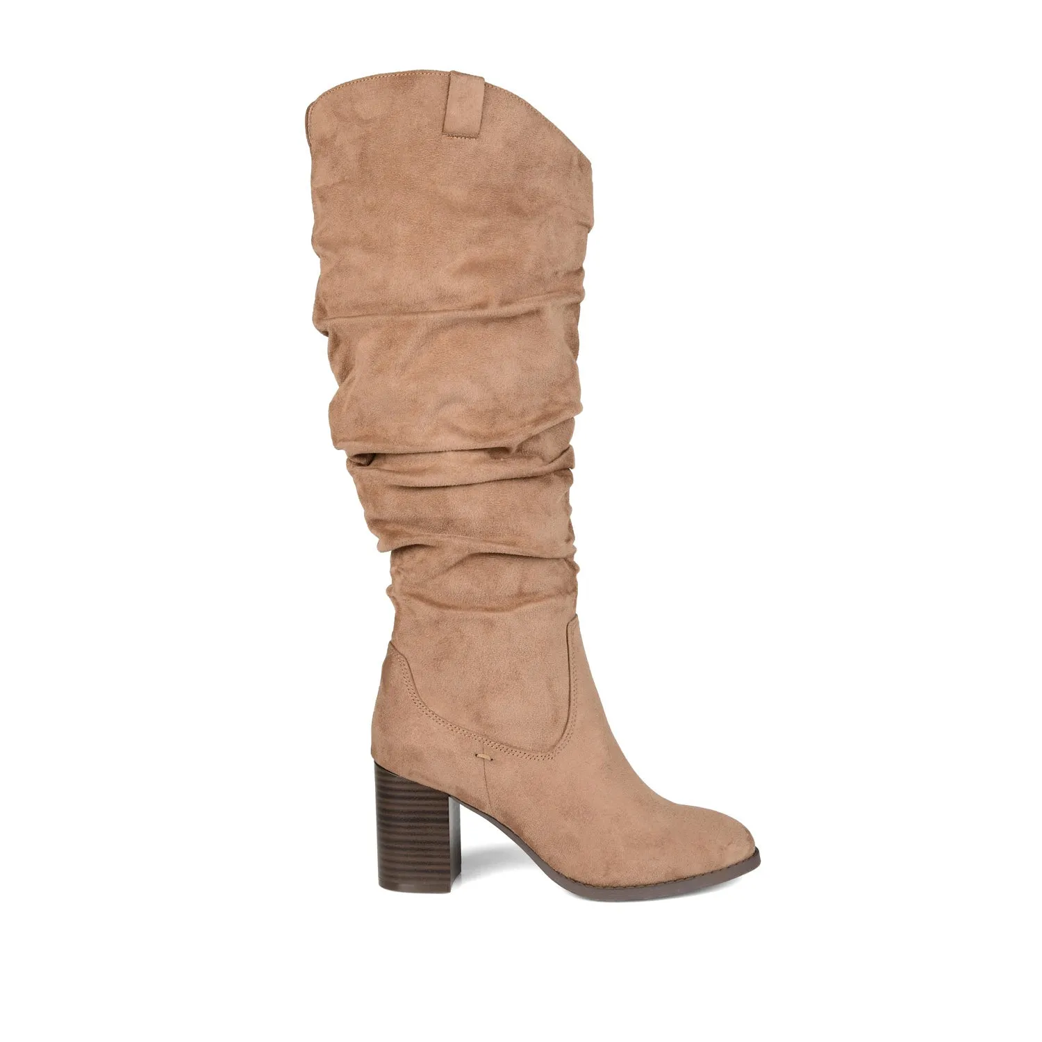 ANEIL KNEE-HIGH BOOTS IN FAUX SUEDE faux wrap