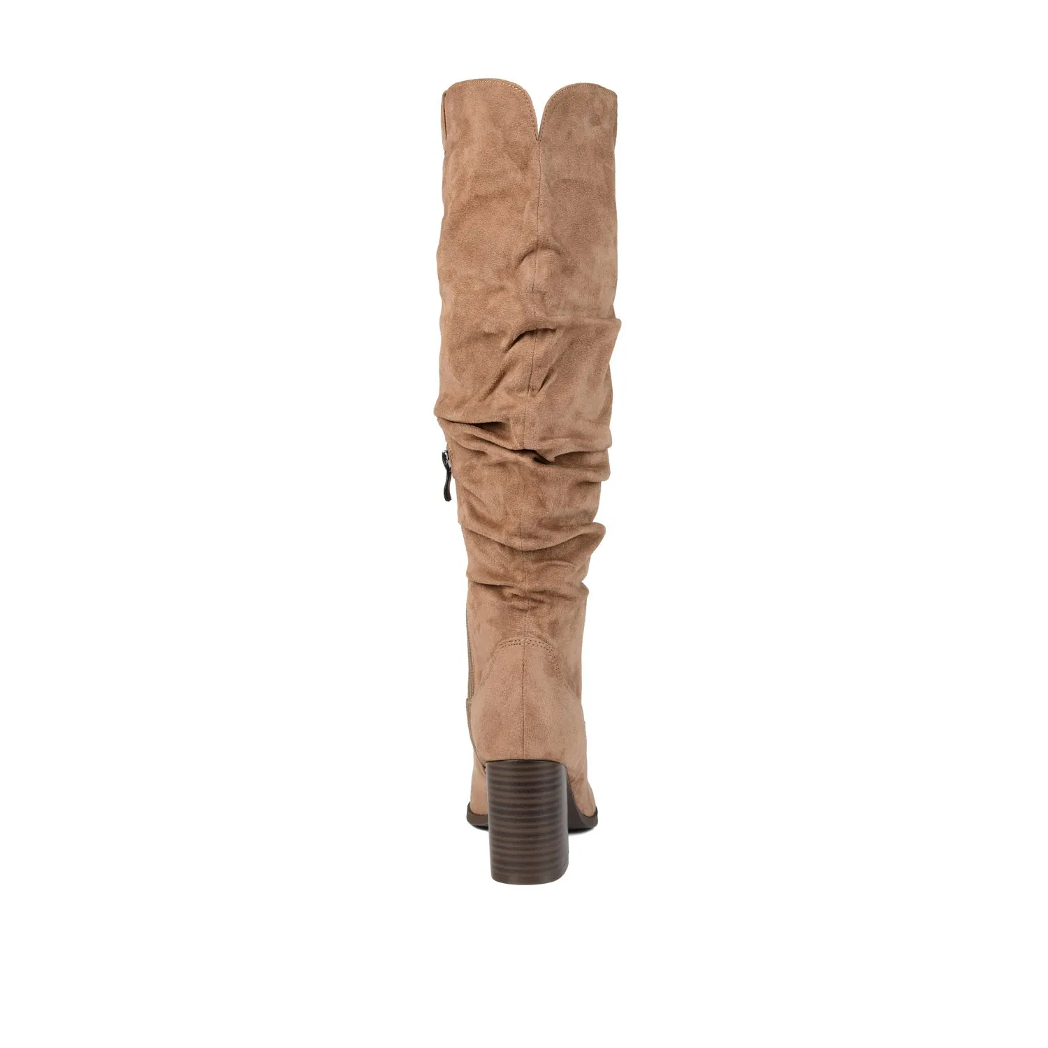 ANEIL KNEE-HIGH BOOTS IN FAUX SUEDE faux wrap