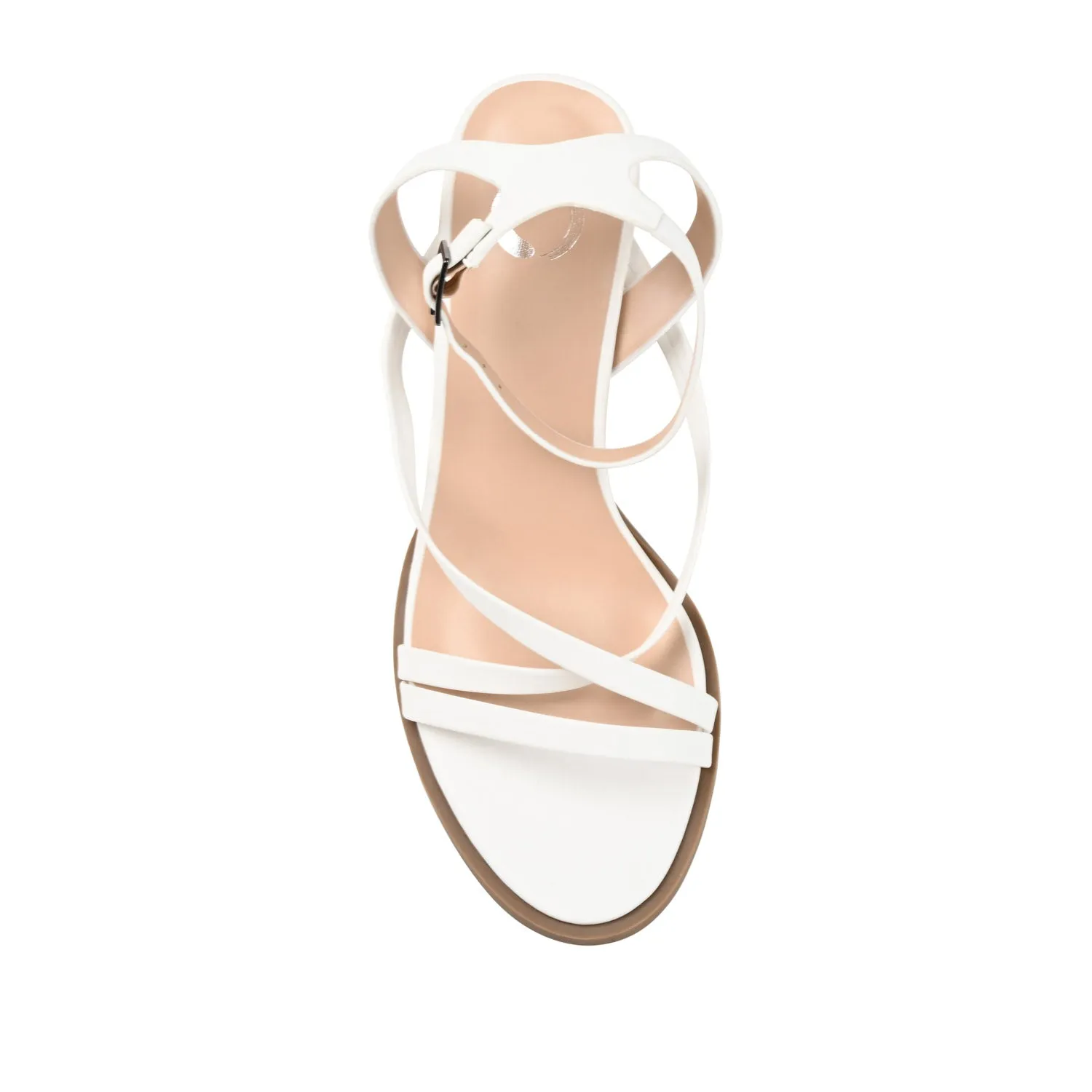 ANIKAH STRAPPY SANDALS IN FAUX LEATHER buckle snap