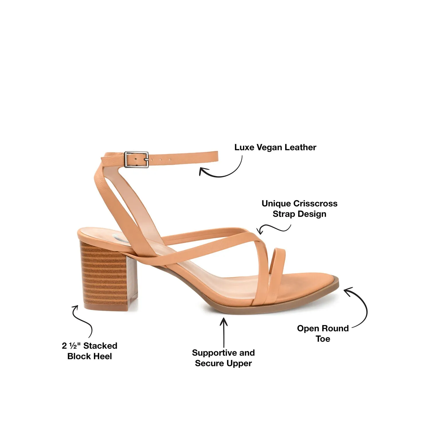ANIKAH STRAPPY SANDALS IN FAUX LEATHER buckle snap