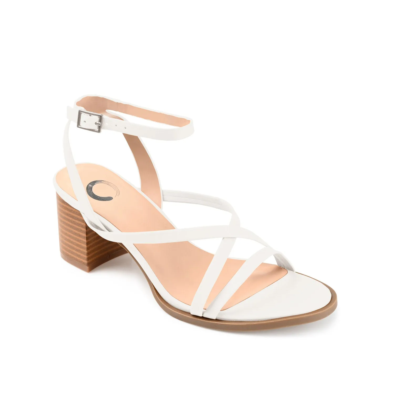 ANIKAH STRAPPY SANDALS IN FAUX LEATHER buckle snap