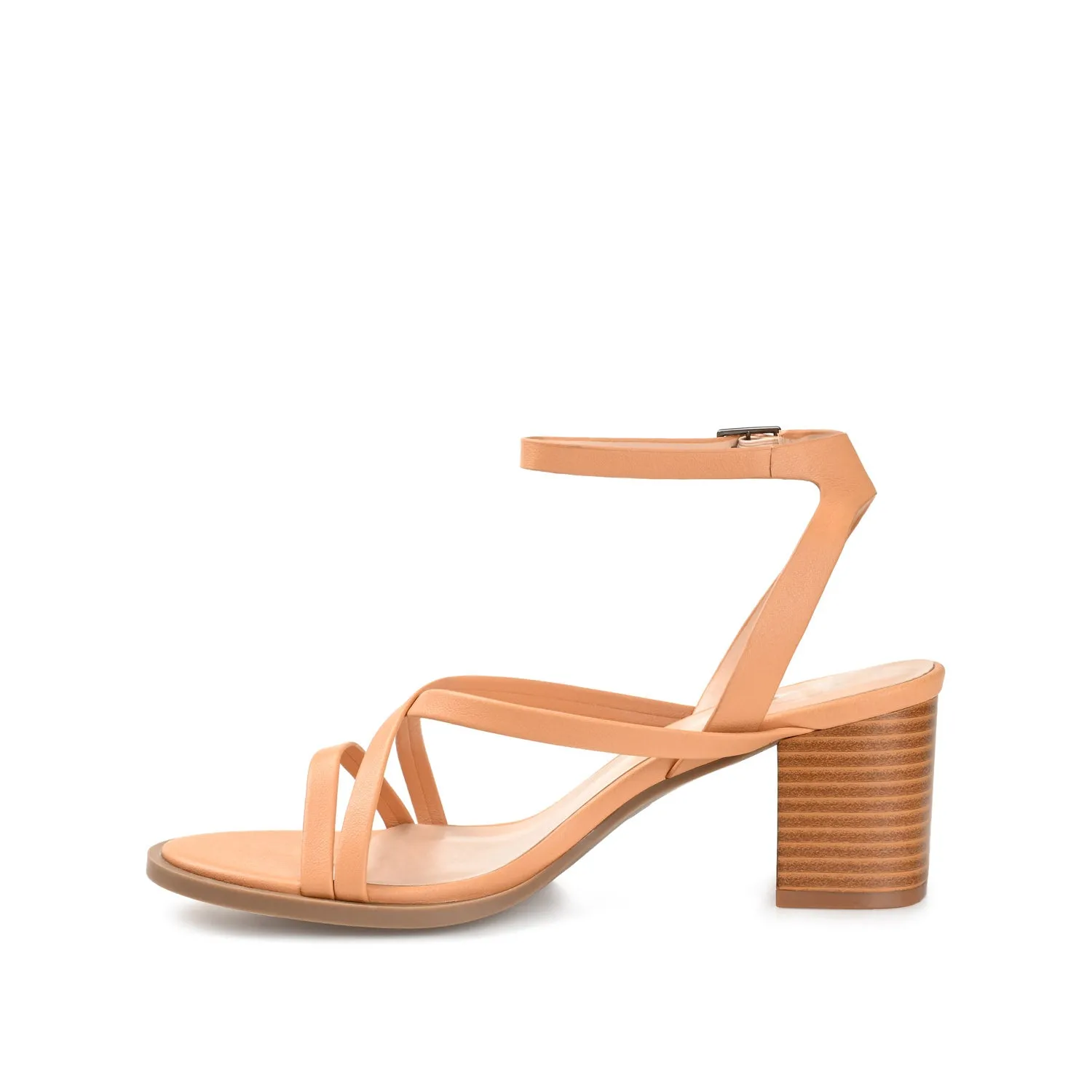 ANIKAH STRAPPY SANDALS IN FAUX LEATHER buckle snap