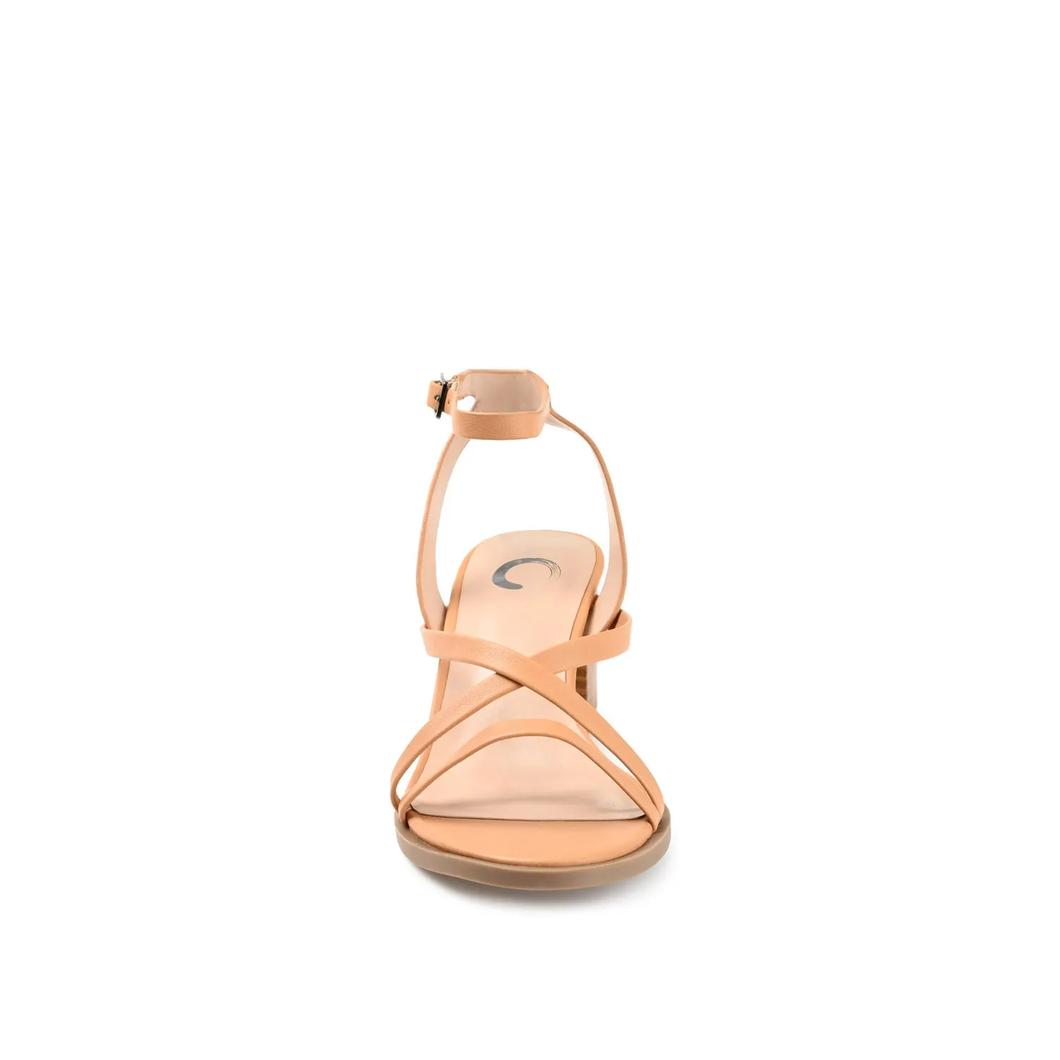 ANIKAH STRAPPY SANDALS IN FAUX LEATHER buckle snap