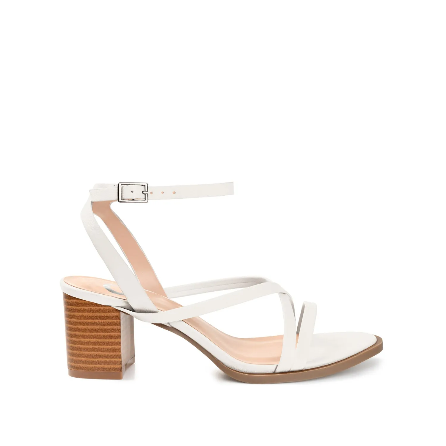 ANIKAH STRAPPY SANDALS IN FAUX LEATHER buckle snap