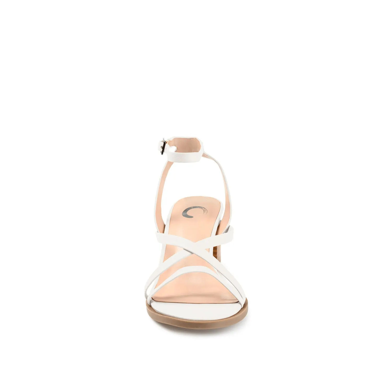 ANIKAH STRAPPY SANDALS IN FAUX LEATHER buckle snap