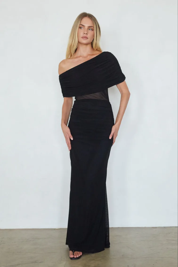 Anora Off the Shoulder Maxi Dress cotton skin