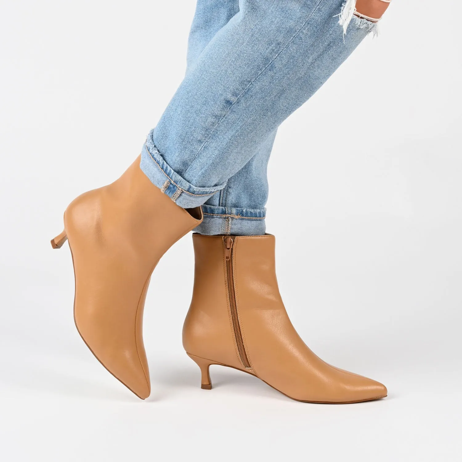 ARELY POINTED TOE BOOTIES IN FAUX LEATHER street cool