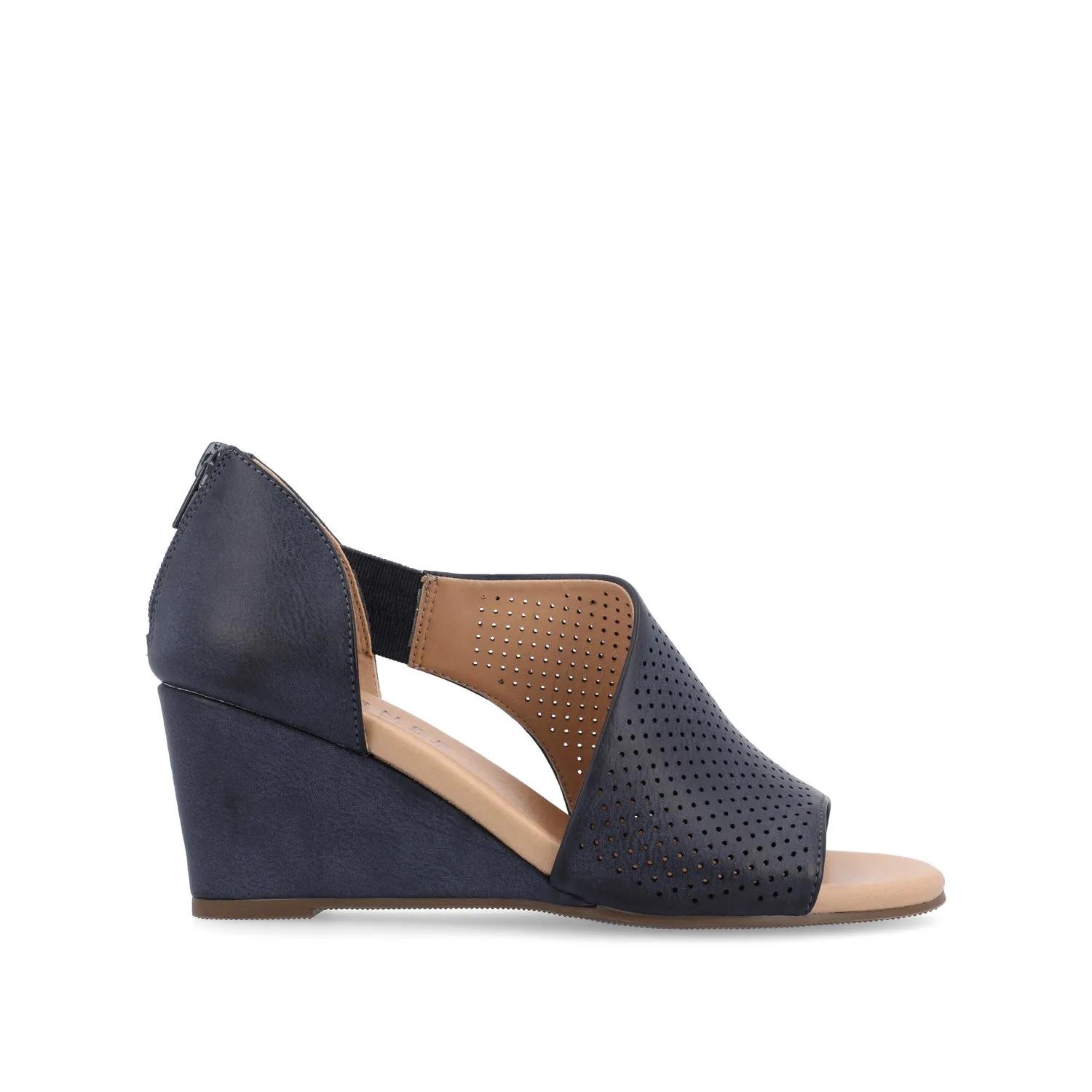 ARETHA WEDGE HEEL SANDALS IN FAUX LEATHER quiet breeze