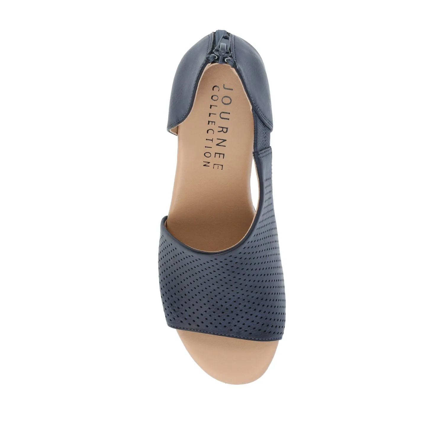 ARETHA WEDGE HEEL SANDALS IN FAUX LEATHER quiet breeze