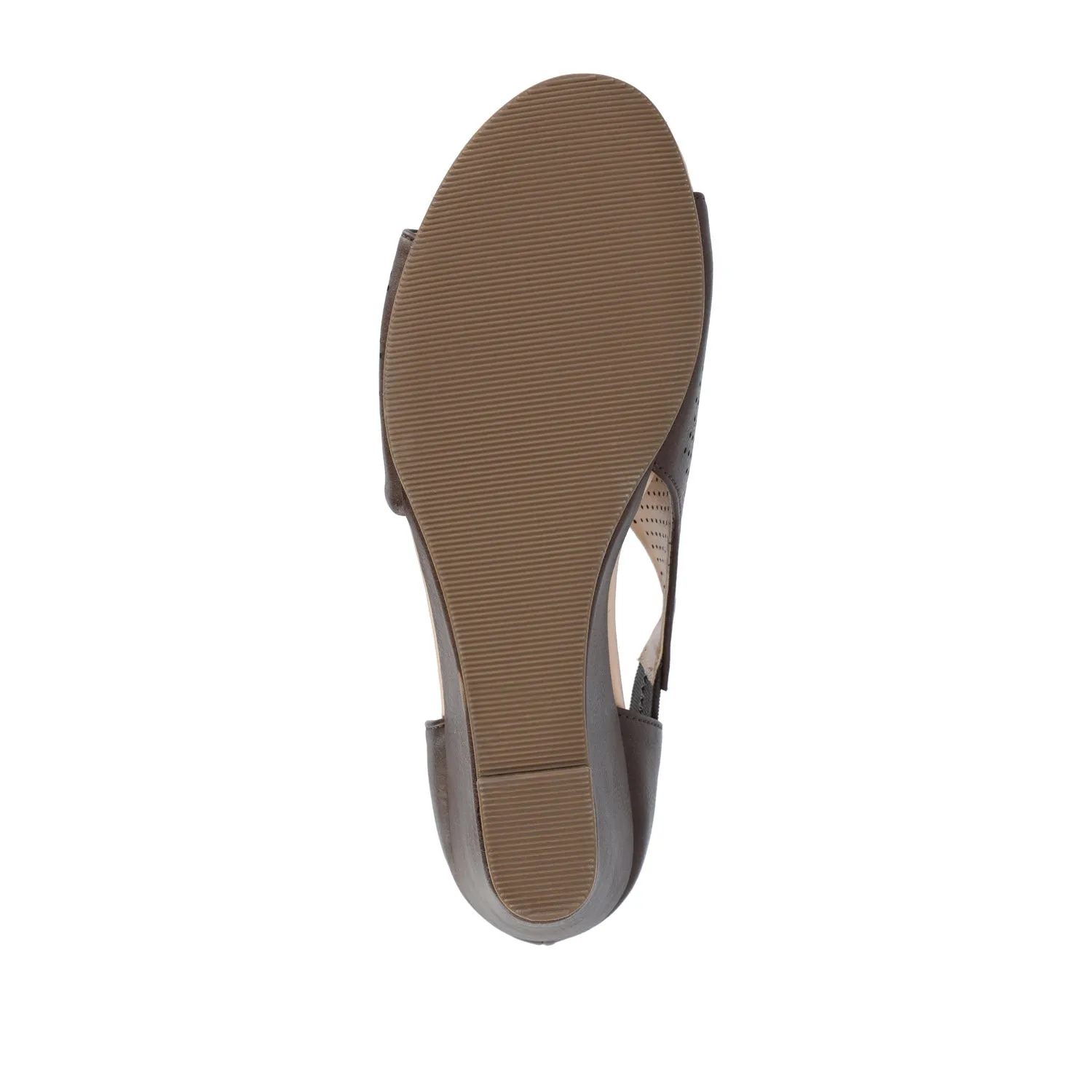 ARETHA WEDGE HEEL SANDALS IN FAUX LEATHER quiet breeze
