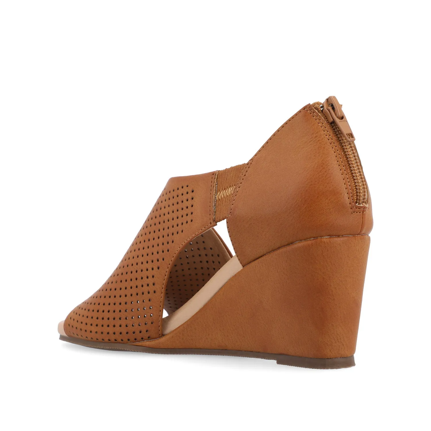 ARETHA WEDGE HEEL SANDALS IN FAUX LEATHER quiet breeze