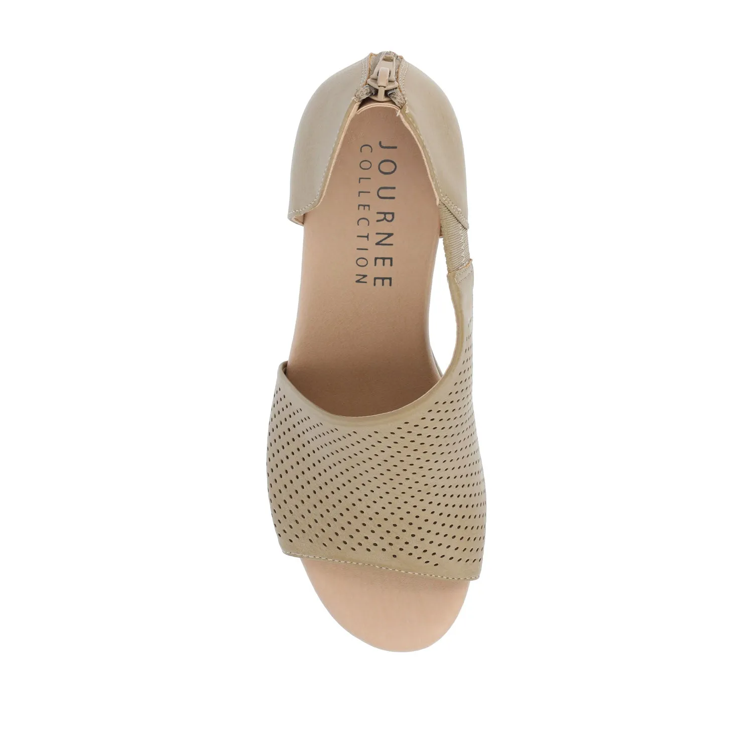 ARETHA WEDGE HEEL SANDALS IN FAUX LEATHER quiet breeze