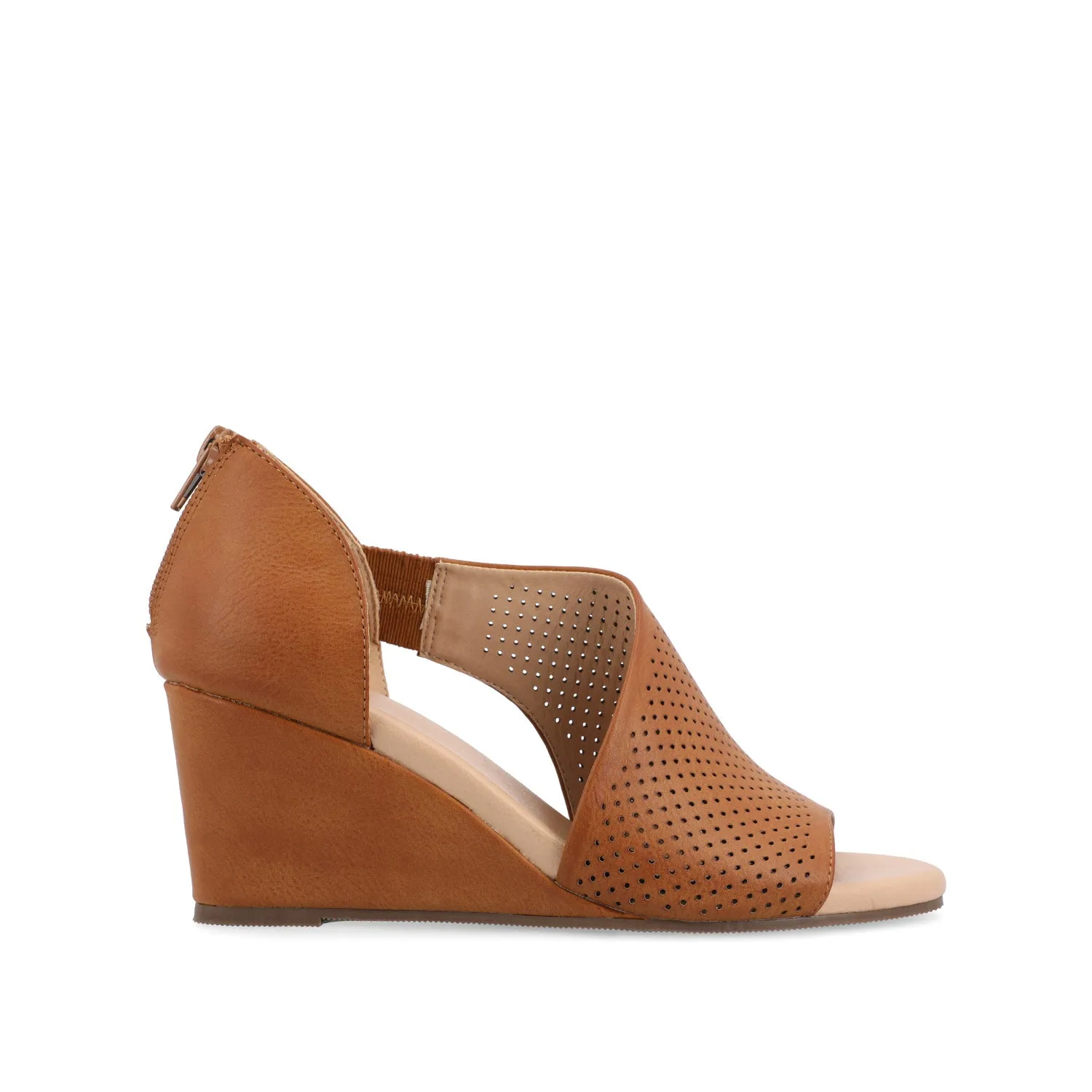 ARETHA WEDGE HEEL SANDALS IN FAUX LEATHER quiet breeze